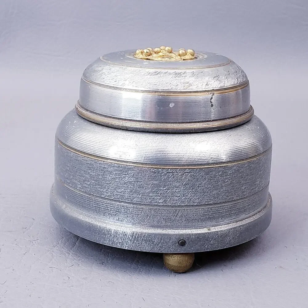 Vintage Powder Puff Music Box